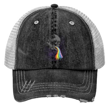 Discover Skull Design with Rainbow. Concert Festival Trucker Hats