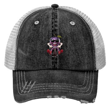 Discover Plum Cycling On Bike Realistic Trucker Hats