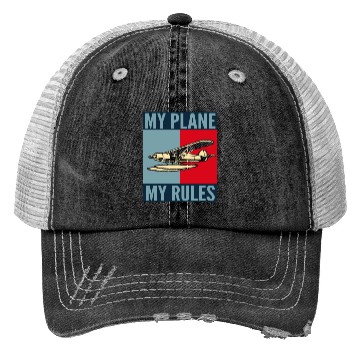 Discover Pilot My Airplane My Rules Trucker Hats