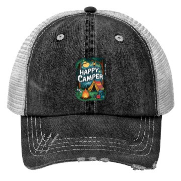 Discover Happy Camper Delight Trucker Hats