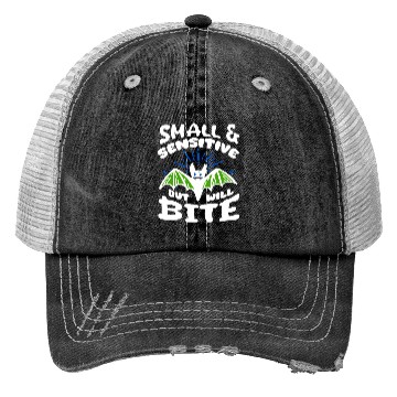 Discover Bat Halloween Outfit Small Sensitive But Will Bite Trucker Hats