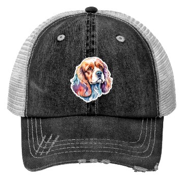 Discover American Cocker Spaniel Watercolor Trucker Hats