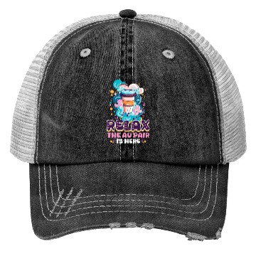 Discover Au Pair Relax, The Au Pair Is Here Trucker Hats