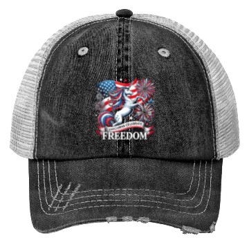 Discover Star-Spangled Unicorn with American Pride and Trucker Hats
