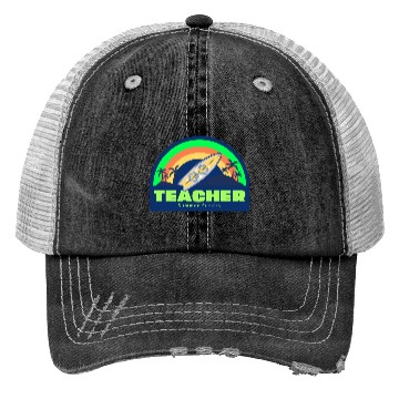 Discover Teacher Summer Sunday Surfer Trucker Hats