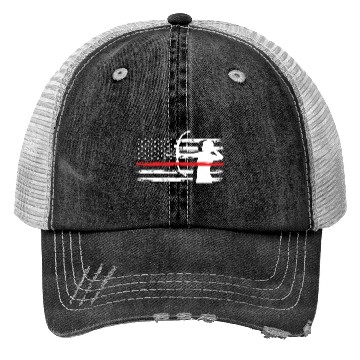 Discover America USA Flag Archery Trucker Hats