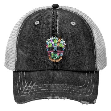 Discover Bubble Tea Skull Trucker Hats Men Boba Tea