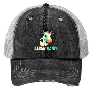 Discover Legend Dairy Cattle Farmer Hereford Ranchero Trucker Hats