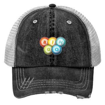 Discover Bingo Logo Emblem Caller Daubers Professional Trucker Hats