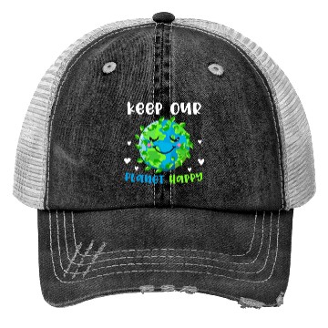 Discover keep Our Planet Happy Trucker Hats