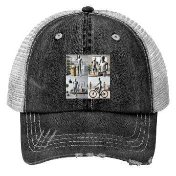 Discover Robot Busy Being Human Trucker Hats