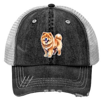 Discover Chow Chow Watercolor Trucker Hats