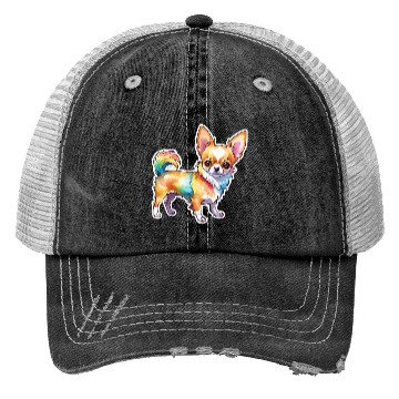 Discover Chihuahua Watercolor Trucker Hats