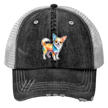 Discover Chihuahua Watercolor Trucker Hats