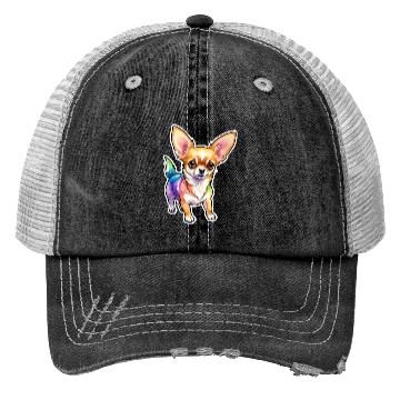 Discover Chihuahua Watercolor Trucker Hats