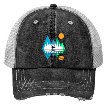 Discover GEOMETRIC MOUNTAIN HORSE Trucker Hats