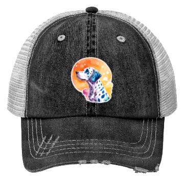 Discover Dalmatian Dog Watercolor Trucker Hats