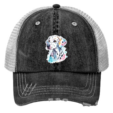 Discover Dalmatian Dog Watercolor Trucker Hats