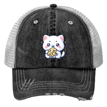 Discover Cheese Cube Cat Trucker Hats