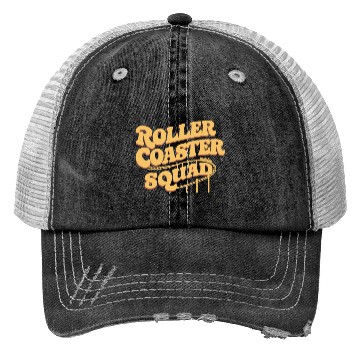 Discover Roller Coaster Squad Fun Thrill Ride Team Trucker Hats