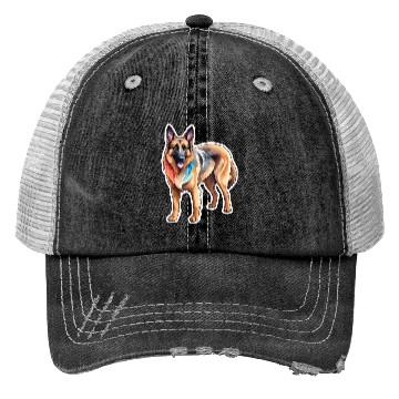 Discover Belgian Shepherd Watercolor Trucker Hats