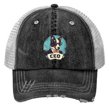 Discover Border Collie Dog With Suit and Tie CEO Trucker Hats