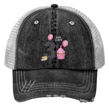 Discover Girl 3rd Birthday Pink Trucker Hats