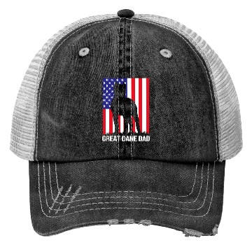 Discover 4th Of July US Flag Dog Dad Great Dane Dad Trucker Hats