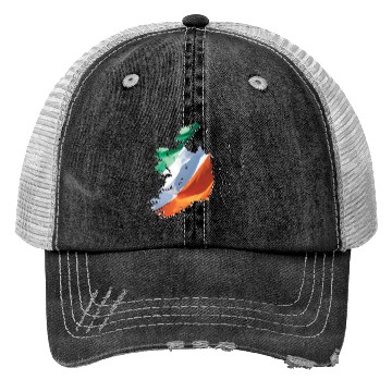 Discover Ireland | Real Flag | Flag Map IR Trucker Hats