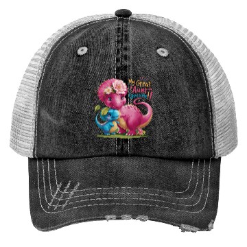 Discover Dinosaurs My Great Aunt Loves Me Trucker Hats