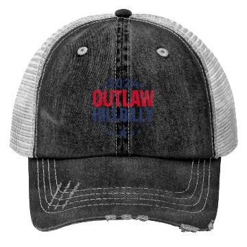 Discover Trump Vance 2024 Outlaw Hillbilly US Flag Trucker Hats