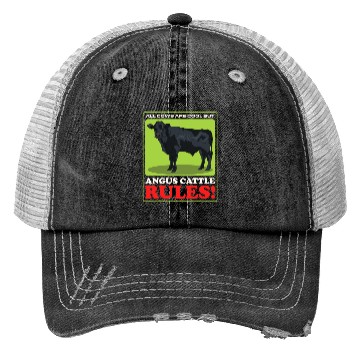 Discover Black Angus Cow Angus Cattle Rules Trucker Hats
