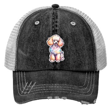 Discover Poodle Watercolor Trucker Hats