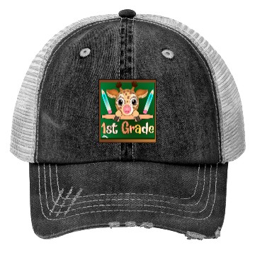 Discover Back to school - 1st Grade Giraffe Trucker Hats