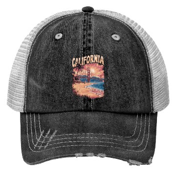 Discover CALIFORNIA GOLDEN GATE BRIDGE BAY AREA Trucker Hats