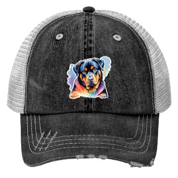 Discover Rottweiler Watercolor Trucker Hats