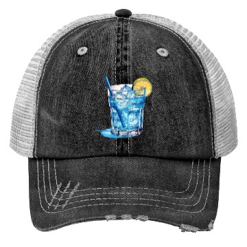 Discover Blue Cocktail Trucker Hats