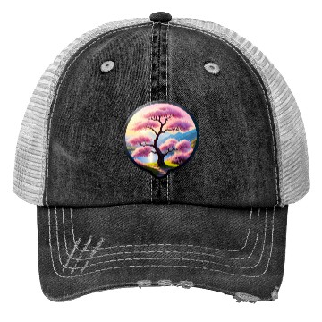 Discover Blooming Cherry Blossom by Riverbank Trucker Hats