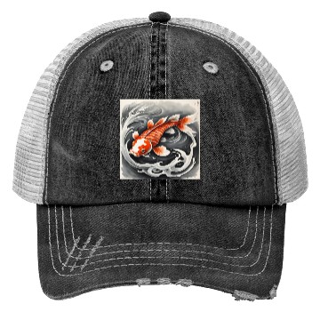 Discover Koi 4 - Orange Trucker Hats