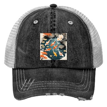 Discover Koi Pond 2 Trucker Hats