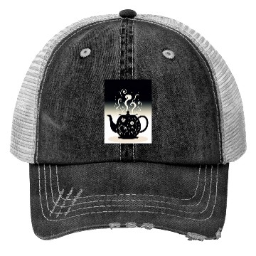 Discover Unique Black Teapot Design for Tea Lovers Trucker Hats