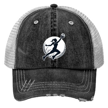 Discover Woman Basketball Athlete Silhouett Trucker Hats