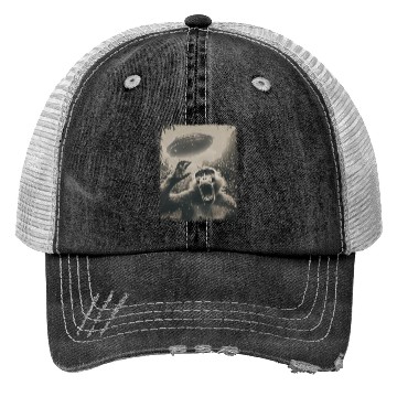 Discover Baboon Monkey UFO Alien Extraterrestrial Selfie Trucker Hats