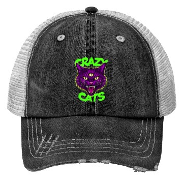 Discover CRAZY CAT Trucker Hats