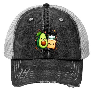 Discover Happy Avocado Toast - Cute and Funny Trucker Hats
