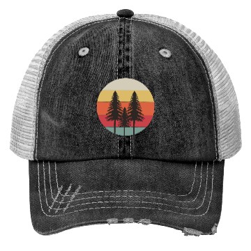 Discover pine tree sunset - nature Trucker Hats