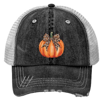 Discover bow pumpkin fall Trucker Hats