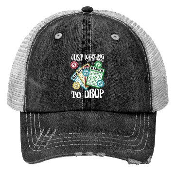 Discover Waiting For My Balls To Drop Caller Daubers Bingo Trucker Hats