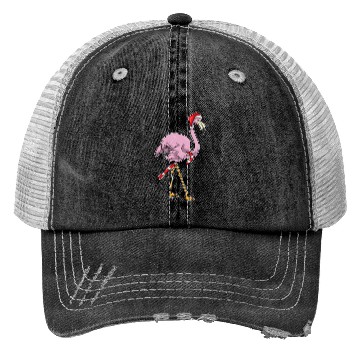 Discover Flamingo Christmas Candy cane Trucker Hats