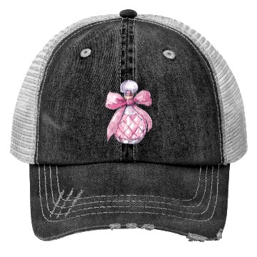 Discover Quilted Perfume Bottle with a Pink Bow Trucker Hats
